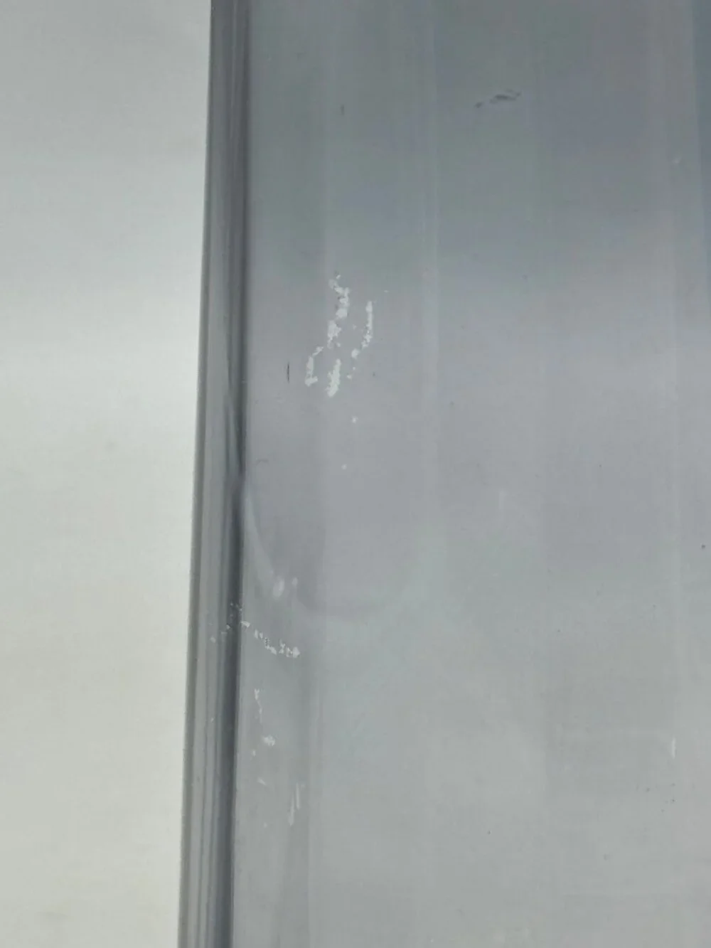 Smoky Glass Vase With Subtle Vertical Lines 10